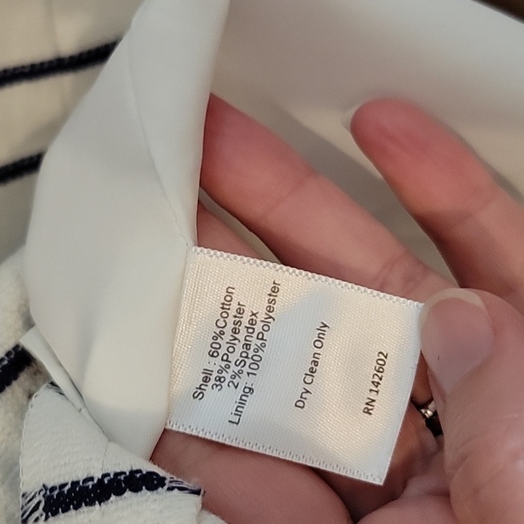 Sail to Sable | Navy Blue White Striped Sleeveless Nautical Shift Dress Small - Picture 7 of 9